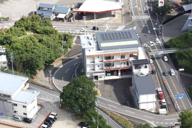 中土佐町の施設を写した上空写真